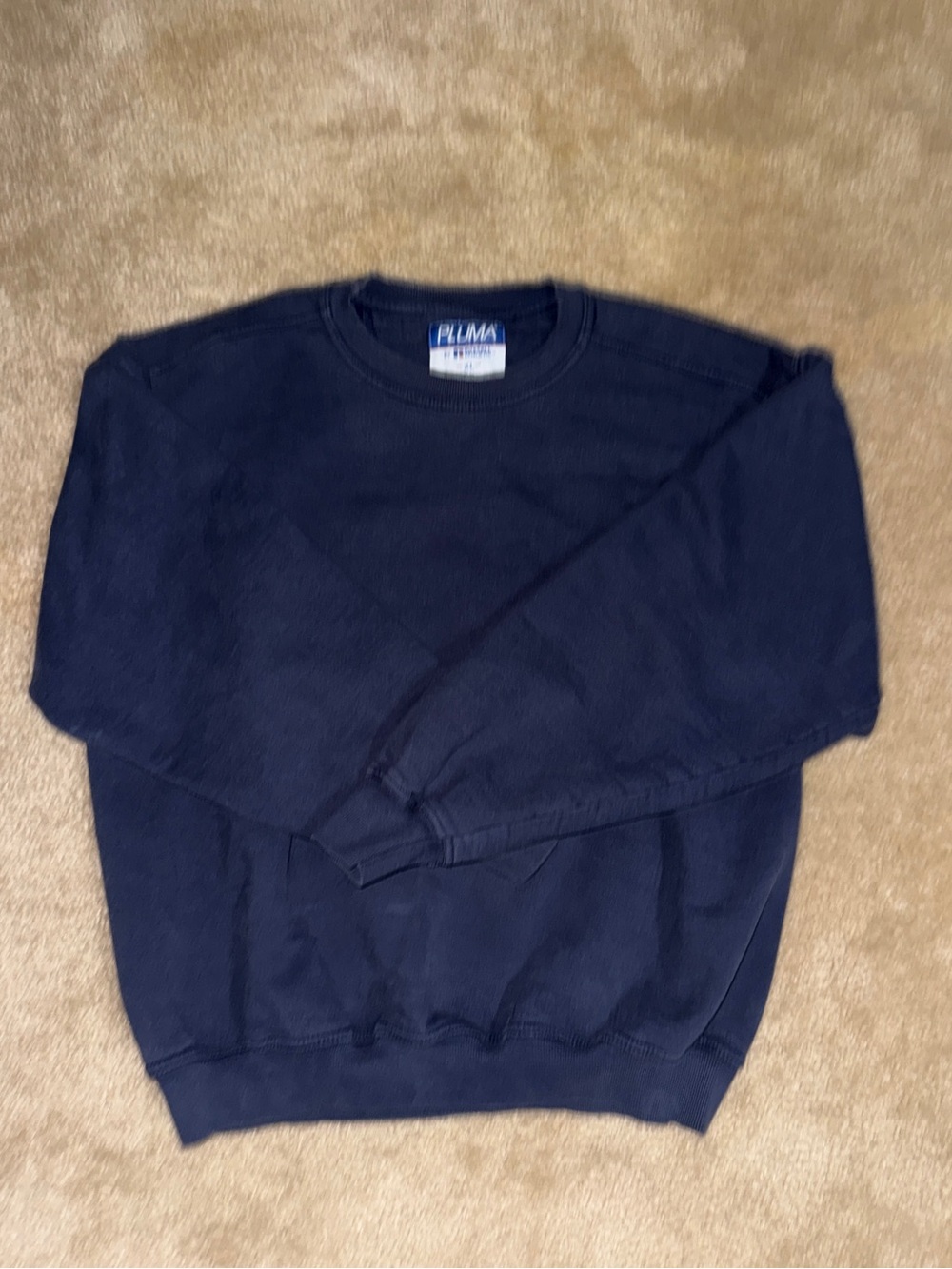 Vintage 90s Pluma by Russell Athletic Navy Crewneck Pullover XL
